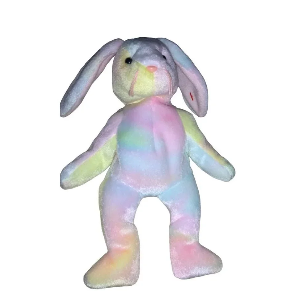 Ty Beanie Baby Hippie Bunny Pastel Tie-Dye Plush Toy 1998 Original With Tags - Picture 9 of 12